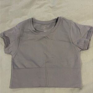 Aerie Offline Blue Gray Cropped Seamless Top Small